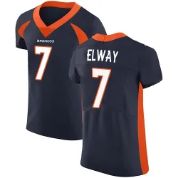 Men's John Elway Denver Broncos No.7 Elite Alternate Vapor Untouchable Jersey - Navy