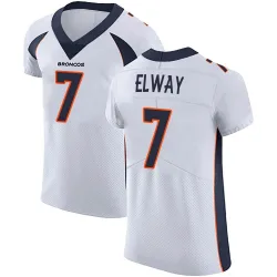 Men's John Elway Denver Broncos No.7 Elite Vapor Untouchable Jersey - White