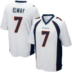 Men's John Elway Denver Broncos No.7 Game Jersey - White