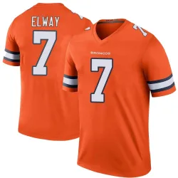 Men's John Elway Denver Broncos No.7 Legend Color Rush Jersey - Orange
