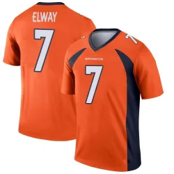 Men's John Elway Denver Broncos No.7 Legend Jersey - Orange