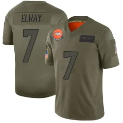 Men's John Elway Denver Broncos No.7 Limited 2019 Salute to Service Jersey - Camo