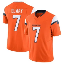Men's John Elway Denver Broncos No.7 Limited Vapor F.U.S.E. 2nd Jersey - Orange