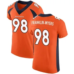 Men's John Franklin-Myers Denver Broncos No.98 Elite Team Color Vapor Untouchable Jersey - Orange