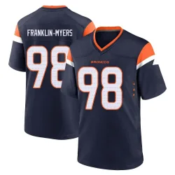 Men's John Franklin-Myers Denver Broncos No.98 Game Alternate Jersey - Navy