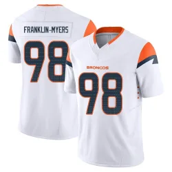 Men's John Franklin-Myers Denver Broncos No.98 Limited Vapor F.U.S.E. Jersey - White