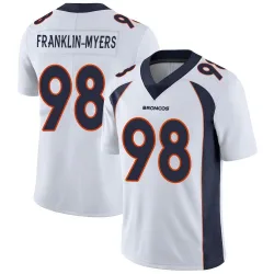 Men's John Franklin-Myers Denver Broncos No.98 Limited Vapor Untouchable Jersey - White