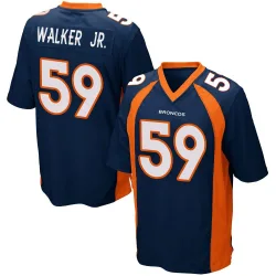 Men's Johnny Walker Jr. Denver Broncos No.59 Game Alternate Jersey - Navy Blue