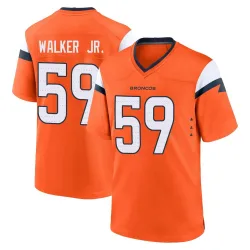 Men's Johnny Walker Jr. Denver Broncos No.59 Game Jersey - Orange