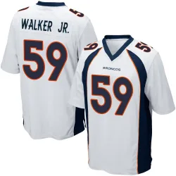 Men's Johnny Walker Jr. Denver Broncos No.59 Game Jersey - White