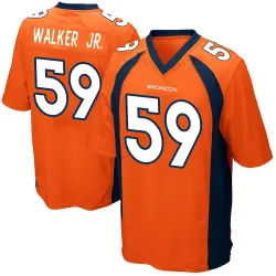 Men's Johnny Walker Jr. Denver Broncos No.59 Game Team Color Jersey - Orange