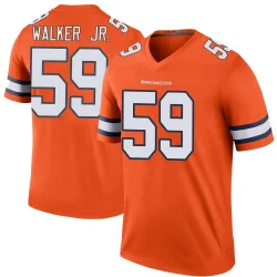 Men's Johnny Walker Jr. Denver Broncos No.59 Legend Color Rush Jersey - Orange