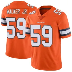 Men's Johnny Walker Jr. Denver Broncos No.59 Limited Color Rush Vapor Untouchable Jersey - Orange