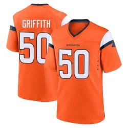 Men's Jonas Griffith Denver Broncos No.50 Game Jersey - Orange