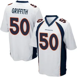 Men's Jonas Griffith Denver Broncos No.50 Game Jersey - White