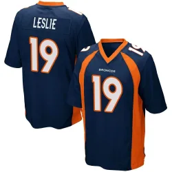 Men's Jordan Leslie Denver Broncos No.19 Game Alternate Jersey - Navy Blue