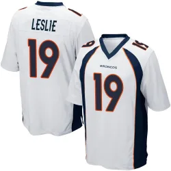 Men's Jordan Leslie Denver Broncos No.19 Game Jersey - White