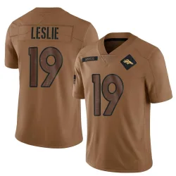 Men's Jordan Leslie Denver Broncos No.19 Limited 2023 Salute To Service Jersey - Brown