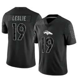 Men's Jordan Leslie Denver Broncos No.19 Limited Reflective Jersey - Black