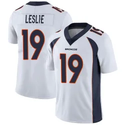 Men's Jordan Leslie Denver Broncos No.19 Limited Vapor Untouchable Jersey - White