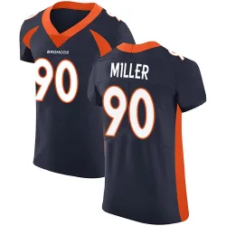 Men's Jordan Miller Denver Broncos No.90 Elite Alternate Vapor Untouchable Jersey - Navy