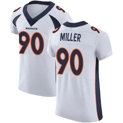 Men's Jordan Miller Denver Broncos No.90 Elite Vapor Untouchable Jersey - White