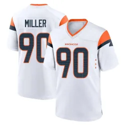 Men's Jordan Miller Denver Broncos No.90 Game 2nd Jersey - White
