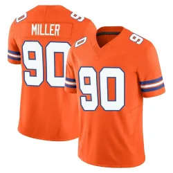 Men's Jordan Miller Denver Broncos No.90 Limited Alternate Vapor F.U.S.E. Mile High Collection 1977 Throwback Jersey - Orange