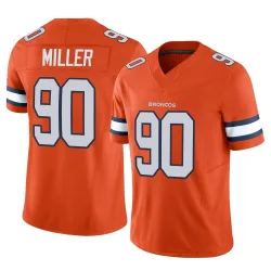 Men's Jordan Miller Denver Broncos No.90 Limited Vapor F.U.S.E. Jersey - Orange