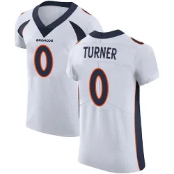 Men's Jordan Turner Denver Broncos No.0 Elite Vapor Untouchable Jersey - White