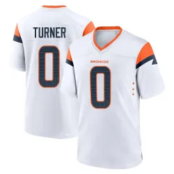 Men's Jordan Turner Denver Broncos No.0 Game 2nd Jersey - White