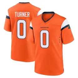 Men's Jordan Turner Denver Broncos No.0 Game Jersey - Orange