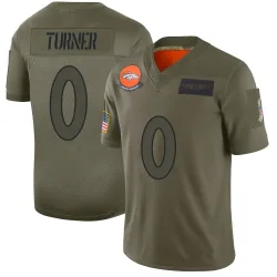 Men's Jordan Turner Denver Broncos No.0 Limited 2019 Salute to Service Jersey - Camo