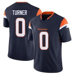 Men's Jordan Turner Denver Broncos No.0 Limited Alternate Vapor F.U.S.E. Jersey - Navy