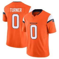 Men's Jordan Turner Denver Broncos No.0 Limited Vapor F.U.S.E. 2nd Jersey - Orange
