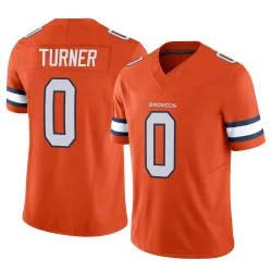 Men's Jordan Turner Denver Broncos No.0 Limited Vapor F.U.S.E. Jersey - Orange