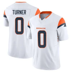 Men's Jordan Turner Denver Broncos No.0 Limited Vapor F.U.S.E. Jersey - White