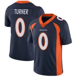 Men's Jordan Turner Denver Broncos No.0 Limited Vapor Untouchable Jersey - Navy