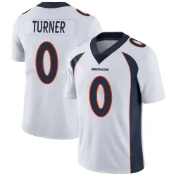 Men's Jordan Turner Denver Broncos No.0 Limited Vapor Untouchable Jersey - White