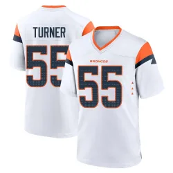 Men's Jordan Turner Denver Broncos No.55 Game 2nd Jersey - White