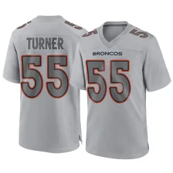 Men's Jordan Turner Denver Broncos No.55 Game Atmosphere Fashion Jersey - Gray