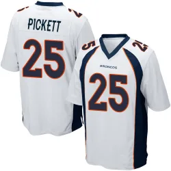 Men's Joshua Pickett Denver Broncos No.25 Game Jersey - White