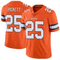 Men's Joshua Pickett Denver Broncos No.25 Limited Color Rush Vapor Untouchable Jersey - Orange
