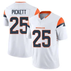 Men's Joshua Pickett Denver Broncos No.25 Limited Vapor F.U.S.E. Jersey - White