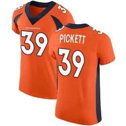 Men's Joshua Pickett Denver Broncos No.39 Elite Team Color Vapor Untouchable Jersey - Orange