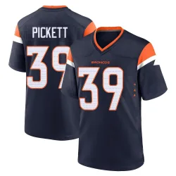 Men's Joshua Pickett Denver Broncos No.39 Game Alternate Jersey - Navy