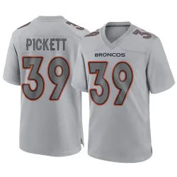 Men's Joshua Pickett Denver Broncos No.39 Game Atmosphere Fashion Jersey - Gray