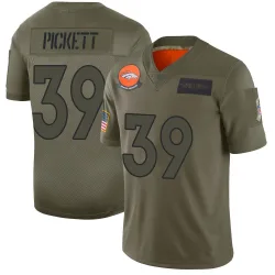 Men's Joshua Pickett Denver Broncos No.39 Limited 2019 Salute to Service Jersey - Camo
