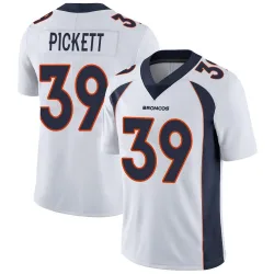 Men's Joshua Pickett Denver Broncos No.39 Limited Vapor Untouchable Jersey - White