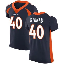 Men's Justin Strnad Denver Broncos No.40 Elite Alternate Vapor Untouchable Jersey - Navy